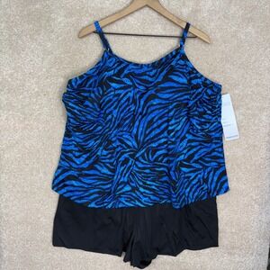 NWT Plus Size Swimsuit Size 28 28W Trimshaper One‎ Piece Full Coverage
